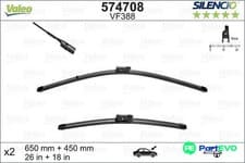 Image of VALEO FRONT WIPER BLADE 574708 FOR AUDI SKODA VW