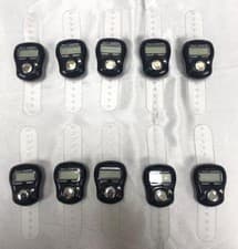 Image of Tally  Black Finger Ring Digital Tasbeeh Tally Counter Timer Religious Row Gift