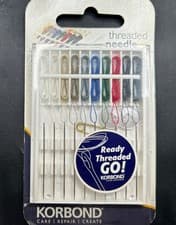 Image of Korbond Threaded Sewing Needle Kit 10pcs - New in packaging