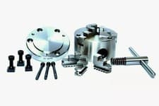 Image of 3 JAW SELF CENTERING 100MM FRONT MOUNT LATHE CHUCK WITH BACKPLATE ZEALINDUSTRIES