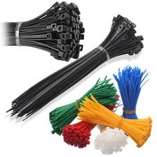 Image of Cable Ties Heavy Duty Long and Wide Extra Large Zip Ties Black and White wrap