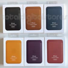 Image of Apple Leather Wallet Magsafe Accessory Card Holder iPhone 16 15 14 13 12 Genuine