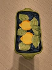 Image of amalfi lemon Butter Dish Or Serving Dish Made In Beautiful Ceramic Dish Made In