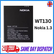 Image of Nokia WT130 Battery For Nokia 1.3 TA-1205 TA-1207 TA-1216 3.85V 3000mAh