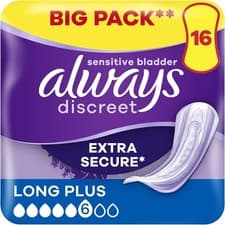 Image of Always Discreet Incontinence Pads Women Long Plus 16 Count, 16 Pad