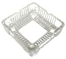 Image of Glass Ashtray Stackable Clear Ash Tray Round & Square Smoking Home Pub Garden