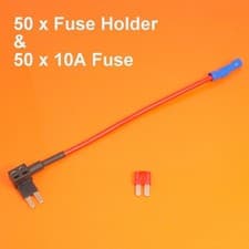Image of High Quality 50 x 12V Add A Circuit Piggy Back Fuse Holder Micro2 Blade 10 Amp