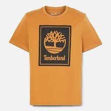 Image of Timberland Kennebec River Tree Logo T-Shirt for Men | Yellow