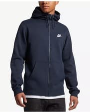 Image of Nike Club Men's Medium Blue Full Zip Hoodie Size Medium
