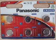 Image of CR2025 Panasonic 3V Coin Lithium Cell Battery KCR/DL/LM2025-Toys Car Key Remote