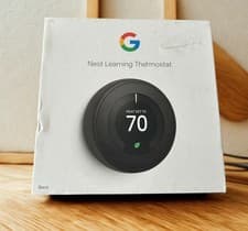 Image of Google Nest Learning Thermostat 3rd Gen T3016US Black WiFi Smart Home US Version