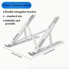 Image of Laptop Cooling Stand Foldable Portable Lightweight Heat Dissipation Black