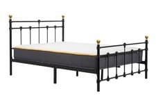 Image of Atlas Bed Frame Single 3ft, Small Double 4ft , Double 4ft 6inch, Black & Cream