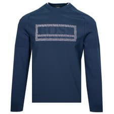 Image of BOSS Athleisure Rexo Hybrid Pixel Print Blue Sweatshirt Size Small RRP £159