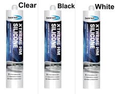 Image of Bond It Xtreme Anti-Mould Silicone Sealant Cartridge Clear White / Black 310ml