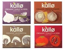 Image of Kallo Organic Vegan Stock Cubes Range 66g (Mushroom or Garlic & Herb)