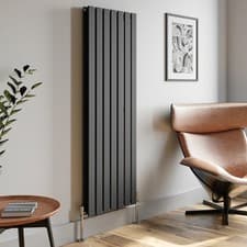 Image of Anthracite Designer Radiator Vertical Horizontal Flat Panel Oval Column Rads