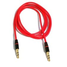 Image of 1.2M RED 3.5mm Jack Plug To Plug Male Cable Audio Lead Headphone, iPod/Aux/MP3