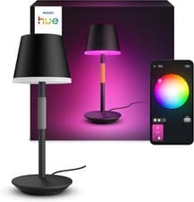 Image of Philips Hue Go Smart Portable Table Lamp [Downlight - Black] White & Colour