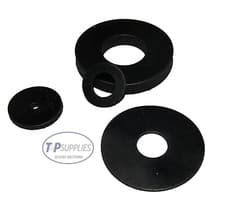 Image of Solid EPDM Rubber Washer 3mm thick x4, pick your own size 32mm to 60mm diameter