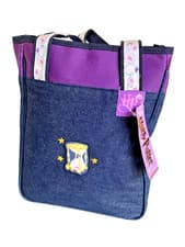 Image of NEW 2001 VINTAGE * Harry Potter Navy Purple POTIONS Denim Tote School Beach RARE