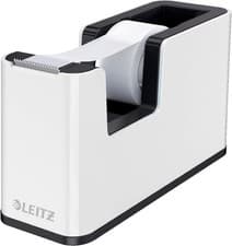 Image of Leitz Tape Dispenser, Heavy Base with Tape, Wow Range, Pearl White/Black