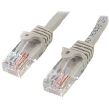 Image of StarTech.com 0.5m Gray Cat5e Patch Cable with Snagless RJ45 Connectors - Short E
