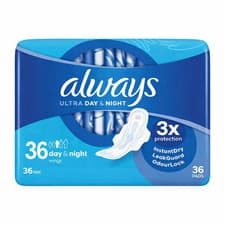 Image of 36 x Always Ultra Day and Night with Wings Size 3 Multi Protection Sanitary Pads