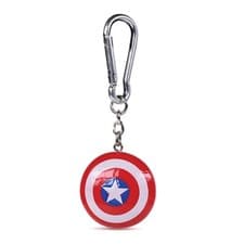 Image of Genuine Marvel Comics Captain America Shield 3D Keyring Polyresin Keychain Fob