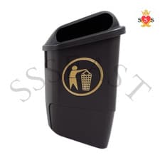 Image of 50 Litre Post Wall mounted outdoor litter bin, External Bin, EACH