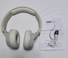 Image of ASDA Tech BEIGE Bluetooth Wireless Headphones mic built in on ear, Box damaged