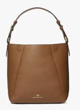 Image of NWT Michael Kors Lucy - Medium Leather Hobo Bag Luggage Brown