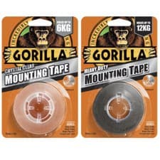 Image of Gorilla Glue Heavy Duty Mounting Tape Double Sided Weatherproof Clear - Black