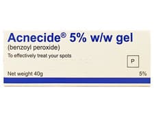 Image of Acnecide 5% Gel Benzoyl Peroxide - Treatments Acne, Blemishes, Spots - 40g