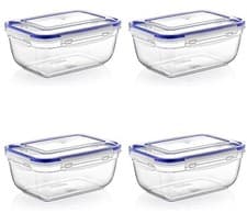 Image of 4 x Airtight Food Storage Containers Food boxes Seal Lock with Lids BPA Free