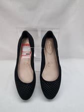 Image of Clarks Trigen Lace Black Suede Flat Pumps Size UK 8G Brand new in Box