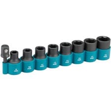Image of Makita 9 Piece 1/2" Drive Impact Socket Set