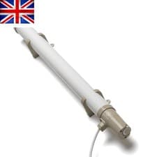 Image of Compact White/Grey Tubular Heater with Splash-Resistant Design - Indoor Use