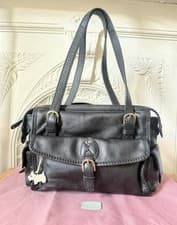 Image of Radley London Black Leather Sholder bag, Black handbag