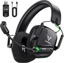 Image of Wireless Gaming Headset, 2.4GHz USB & Bluetooth Gaming Headphones Olive Green