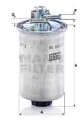 Image of MANN WK842/12X Fuel Filter