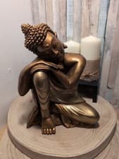 Image of Buddha Relax Resin Gold Ornament 29cm High