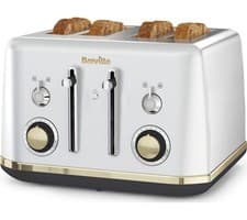 Image of BREVILLE Mostra VTT929 4-Slice Toaster, Silver - BOX DAMAGE