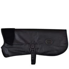 Image of Barbour Matt Wax Dog Coat Black