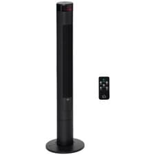 Image of HOMCOM Oscillating Tower Fan Remote Control 3 Speed Modes Cooling Machine Black