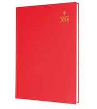 Image of Collins 40 Desk Diary A4 Week To View 2026 Red 40.15-26