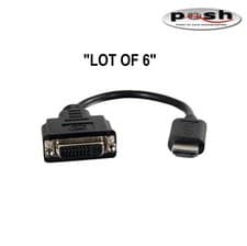 Image of "LOT OF 6" C2G HDMI To DVI Adapter Converter Dongle - M/F Black