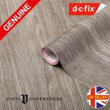 Image of D-C FIX OAK SHEFFIELD PEARL GREY STICKY BACK SELF ADHESIVE VINYL FILM 90cm