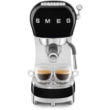 Image of SMEG ESPRESSO 50'S STYLE RETRO COFFEE MACHINE IN BLACK