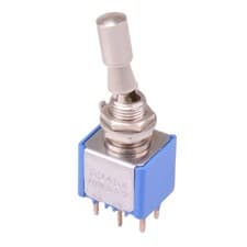 Image of 5246AKB2V APEM On-On Miniature Toggle Switch Locking Lever DPDT